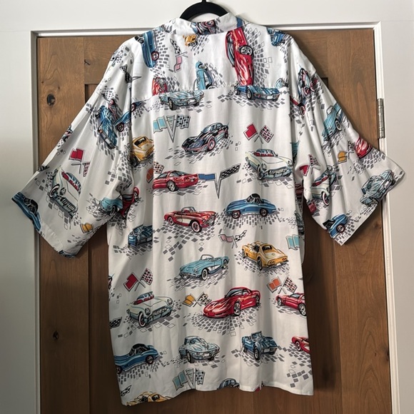 🚘 Corvette Lovers Shirt 🚘 Mens XXL ISLAND COLLECTION 100% Rayon Vacation Resort - Picture 2 of 9